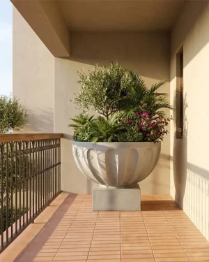 110cm Scallop Bowl - Fibrestone