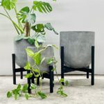 Mid Century Inspired Timber Pot Stands
