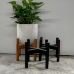 Mid Century Inspired Timber Pot Stands