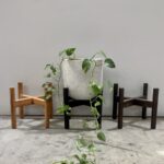 Mid Century Inspired Timber Pot Stands