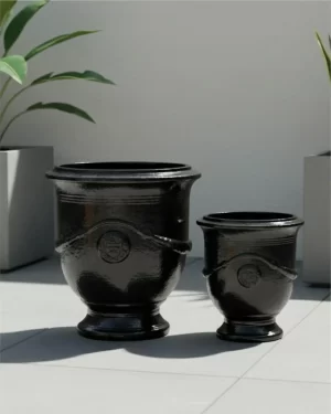 Anduze Urn - Traditional Black Glaze