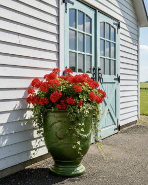 Anduze Urn la Madeline Traditional Green Glaze