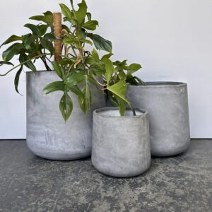 Middle Rounds Cement Grey Set of 3