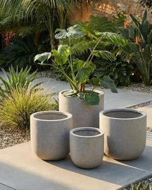 Short U Pot - Poly Terrazzo