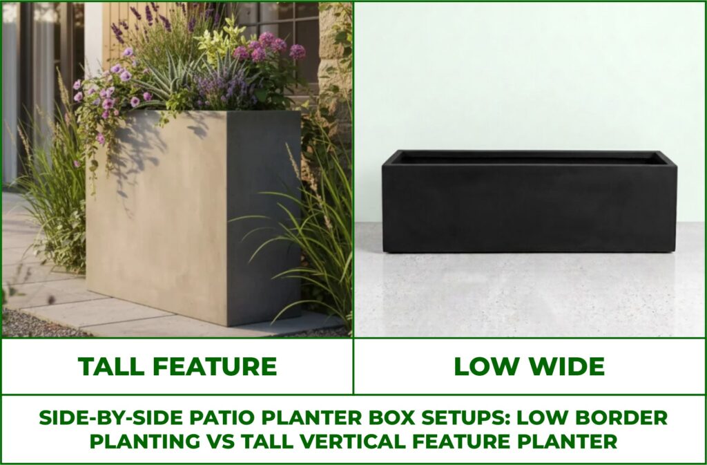 PATIO PLANTER BOXES LOW WIDE VS TALL AUSTRALIA OUTDOOR STYLING PATIO PLANTER BOXES LOW WIDE VS TALL AUSTRALIA OUTDOOR STYLING
