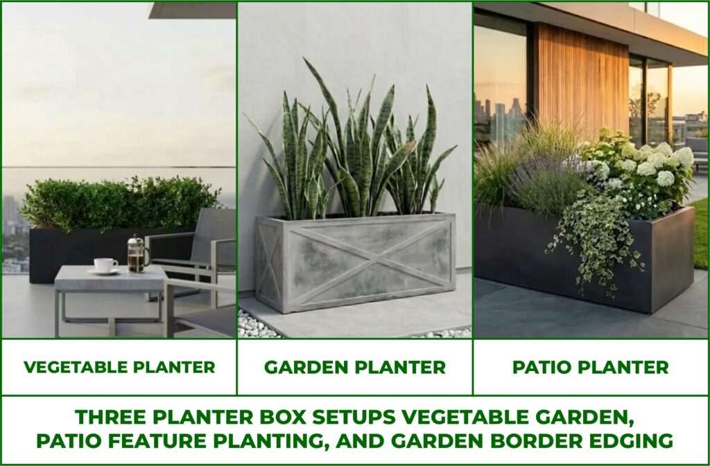 PLANTER BOXES VEGETABLES PATIO GARDEN BORDER AUSTRALIA THREE USES COMPARISON PLANTER BOXES VEGETABLES PATIO GARDEN BORDER AUSTRALIA THREE USES COMPARISON